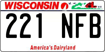 WI license plate 221NFB