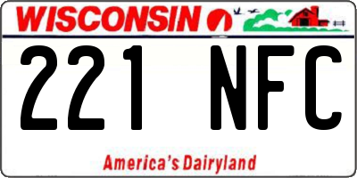 WI license plate 221NFC
