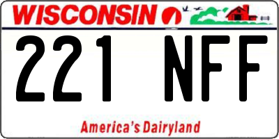 WI license plate 221NFF