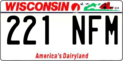 WI license plate 221NFM