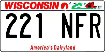 WI license plate 221NFR