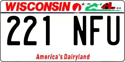 WI license plate 221NFU
