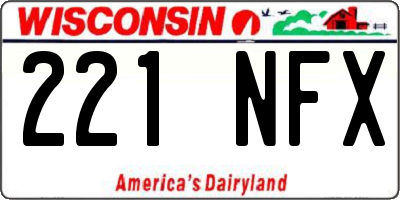 WI license plate 221NFX