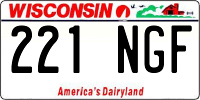 WI license plate 221NGF