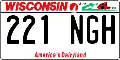 WI license plate 221NGH