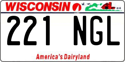 WI license plate 221NGL