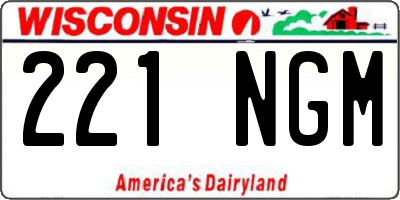 WI license plate 221NGM