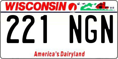 WI license plate 221NGN