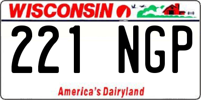 WI license plate 221NGP