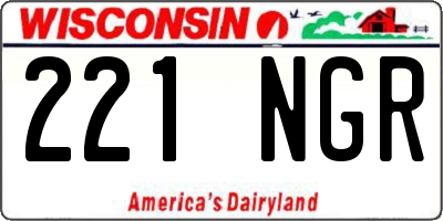 WI license plate 221NGR