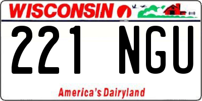 WI license plate 221NGU