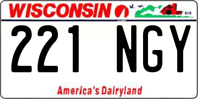 WI license plate 221NGY