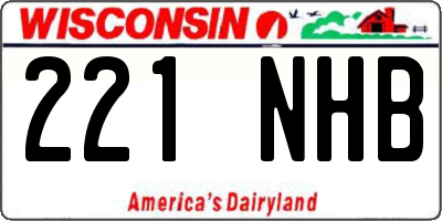 WI license plate 221NHB