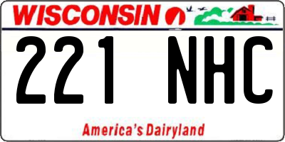 WI license plate 221NHC