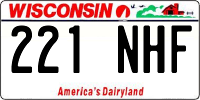 WI license plate 221NHF