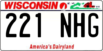 WI license plate 221NHG