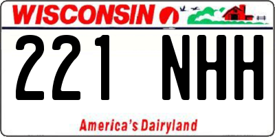 WI license plate 221NHH