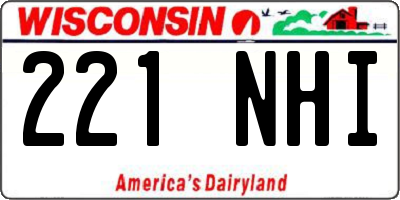 WI license plate 221NHI