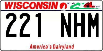 WI license plate 221NHM