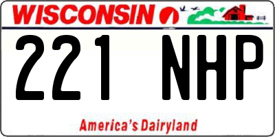 WI license plate 221NHP
