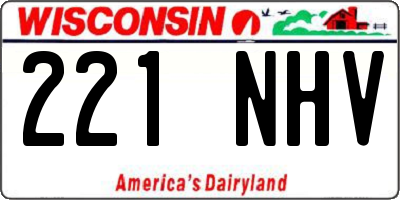 WI license plate 221NHV