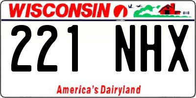 WI license plate 221NHX