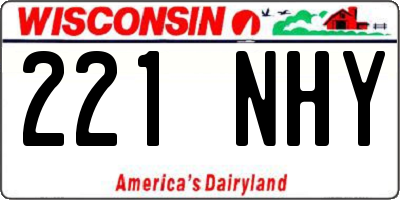 WI license plate 221NHY