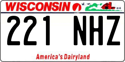 WI license plate 221NHZ