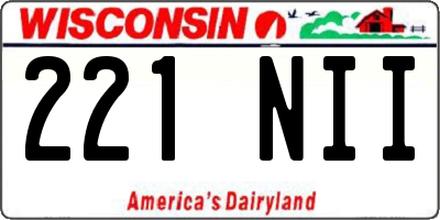 WI license plate 221NII