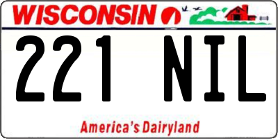 WI license plate 221NIL