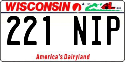 WI license plate 221NIP