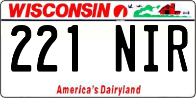 WI license plate 221NIR