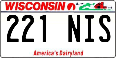 WI license plate 221NIS
