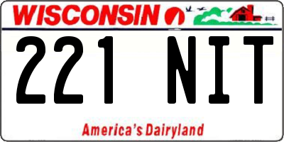 WI license plate 221NIT