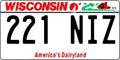 WI license plate 221NIZ