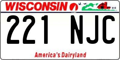 WI license plate 221NJC