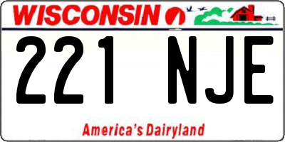 WI license plate 221NJE