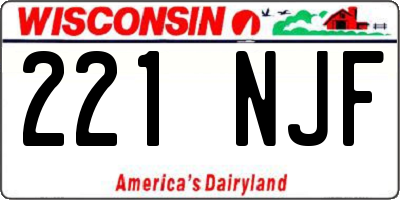 WI license plate 221NJF