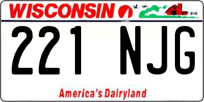 WI license plate 221NJG
