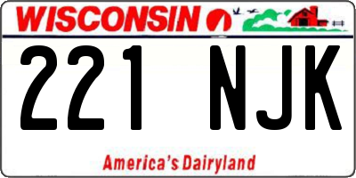 WI license plate 221NJK