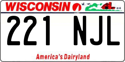 WI license plate 221NJL