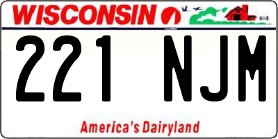 WI license plate 221NJM