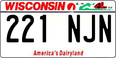 WI license plate 221NJN