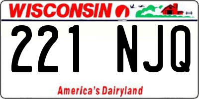 WI license plate 221NJQ