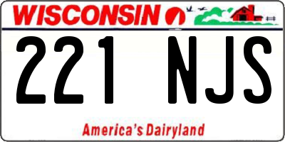 WI license plate 221NJS