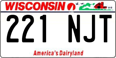 WI license plate 221NJT