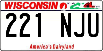 WI license plate 221NJU