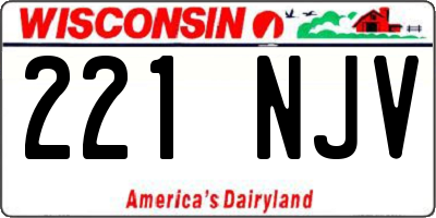WI license plate 221NJV