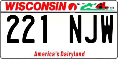 WI license plate 221NJW