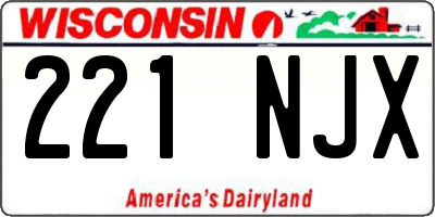 WI license plate 221NJX